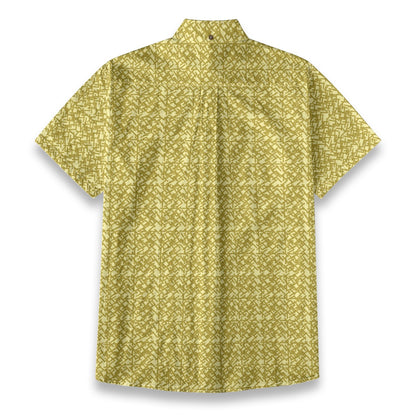 Sixty Eight 93 Logo White Brass Goldenrod Cotton Button Up Shirt