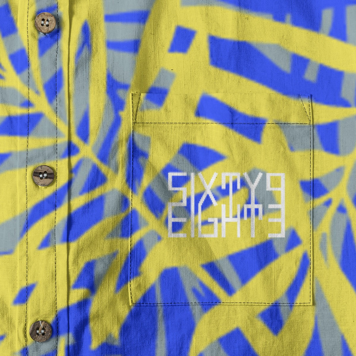 Sixty Eight 93 Logo White SPBCB Cotton Button Up Shirt