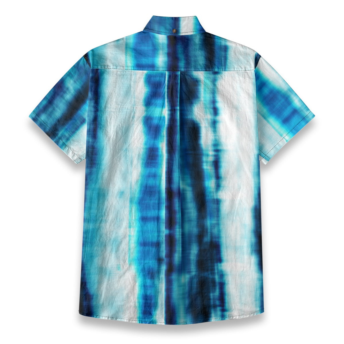 Sixty Eight 93 Logo Aqua Blue & White Blue Lake Cotton Button Up Shirt