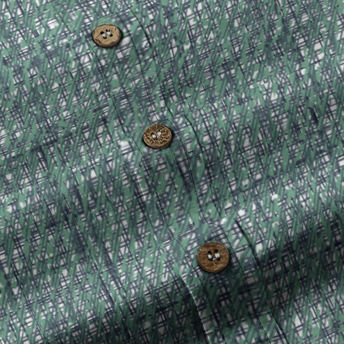 Sixty Eight 93 Logo White Wintergreen Dream Cotton Button Up Shirt