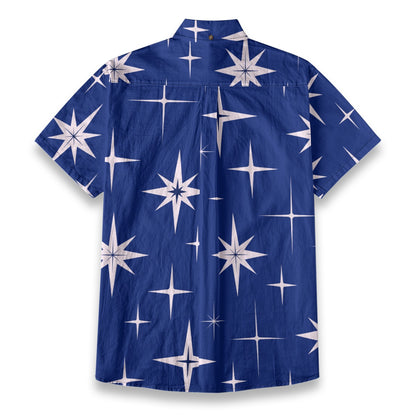 Sixty Eight 93 Logo White & Black Starlight Cotton Button Up Shirt
