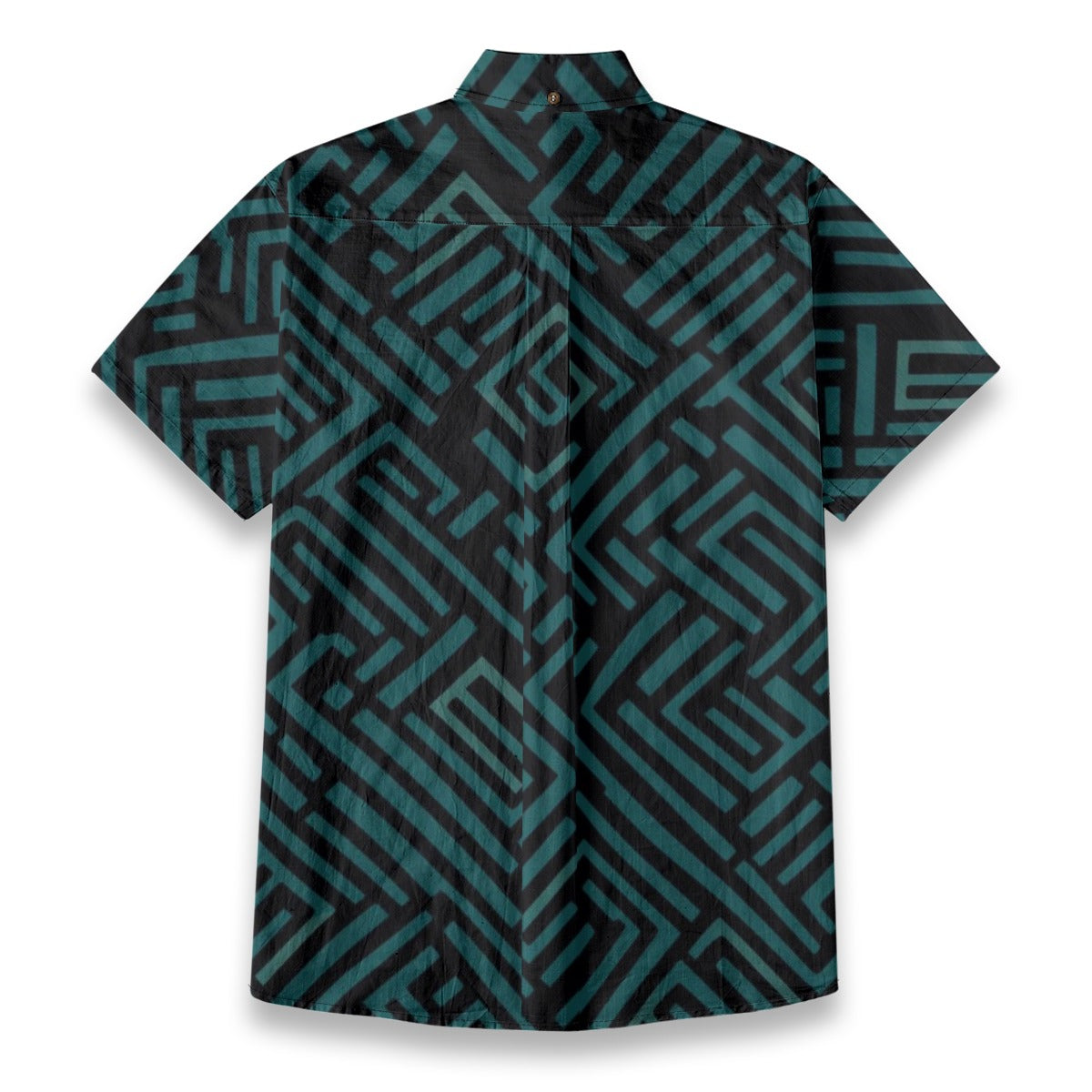 Sixty Eight 93 Logo White Myrtle Green & Eerie Black Cotton Button Up Shirt