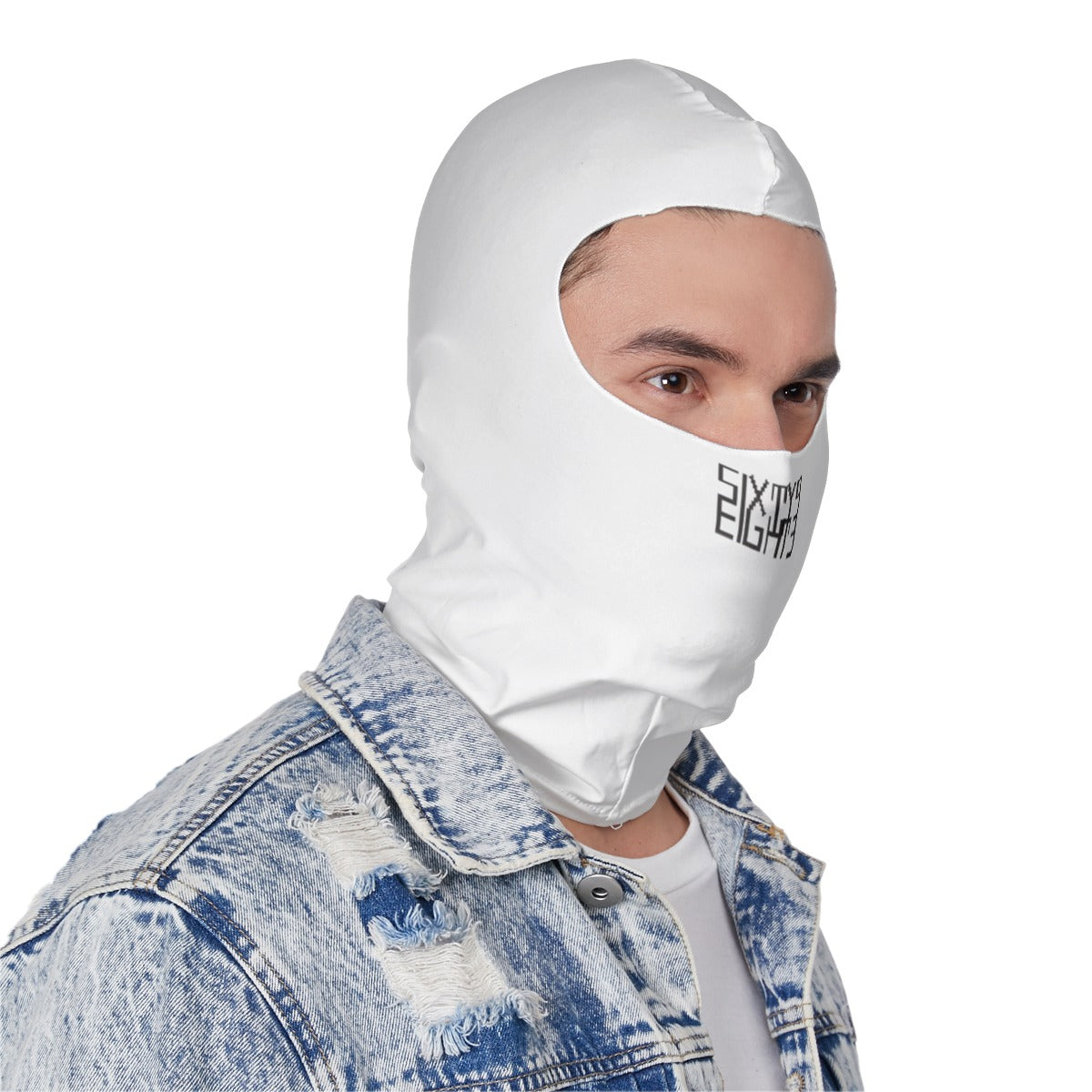 Sixty Eight 93 Logo Black White Balaclava Face Mask