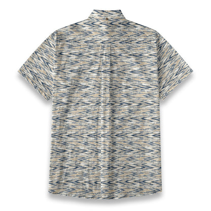 Sixty Eight 93 Logo White & Black Nickel Oasis Cotton Button Up Shirt