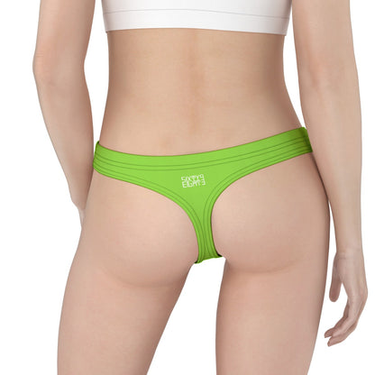 Sixty Eight 93 Logo White Green Apple Women's Low Cut Thong