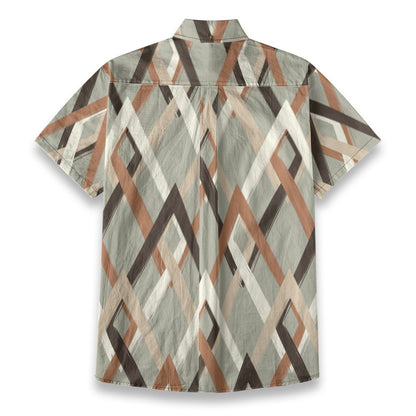 Sixty Eight 93 Logo White & Black Ascension Cotton Button Up Shirt
