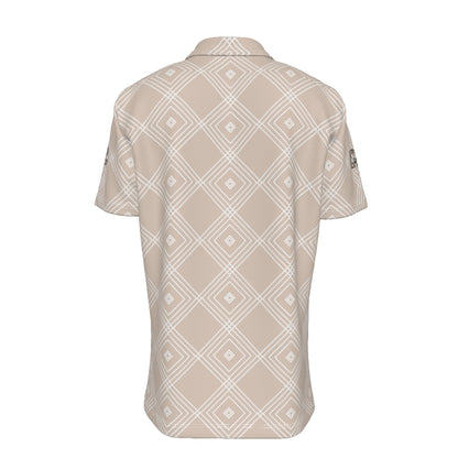 Sixty Eight 93 Logo Black Geo Brown Button Up Shirt