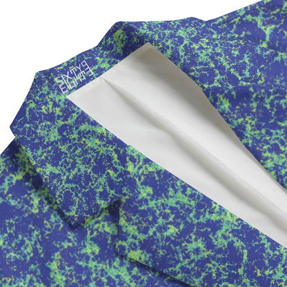 Sixty Eight 93 Blue Sea Green Men's Casual Flat Lapel Collar Blazer