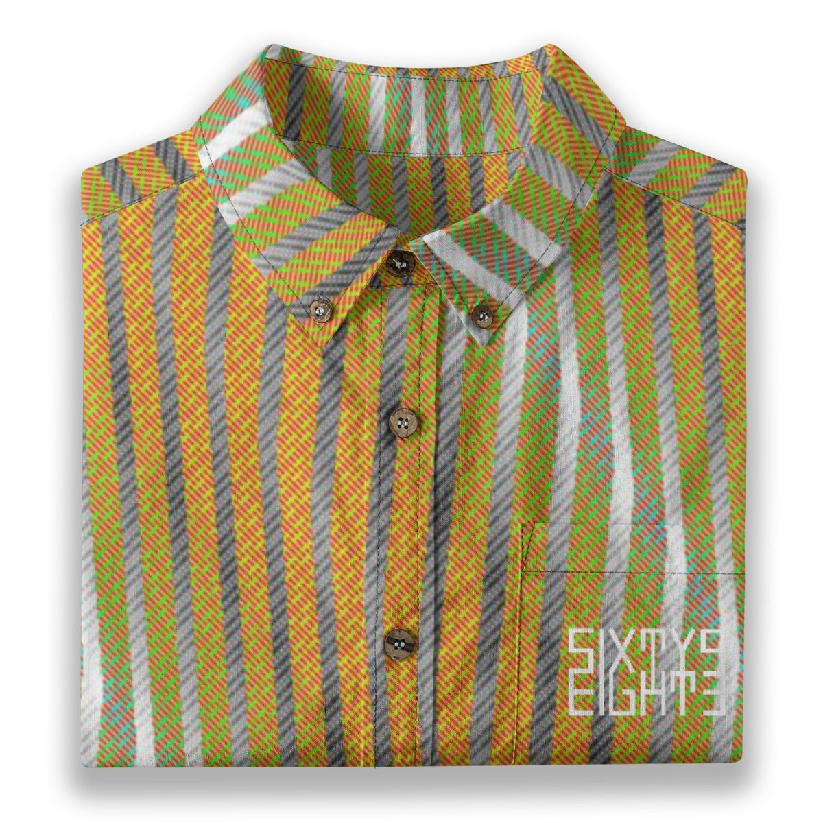 Sixty Eight 93 Logo White Dollar Bill Cotton Button Up Shirt