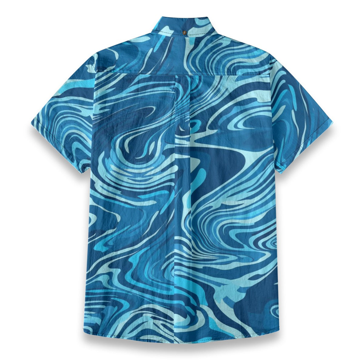 Sixty Eight 93 Logo White Blue Frenzy Cotton Button Up Shirt