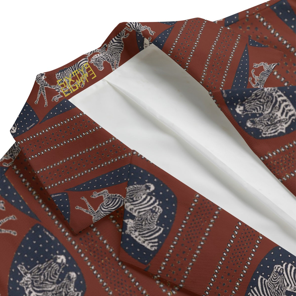 Sixty Eight 93 CMDG Zebra Men's Casual Flat Lapel Collar Blazer