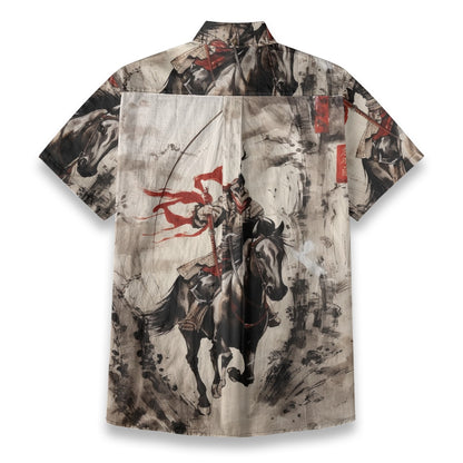 Sixty Eight 93 Logo Black A Warrior's Path Cotton Button Up Shirt