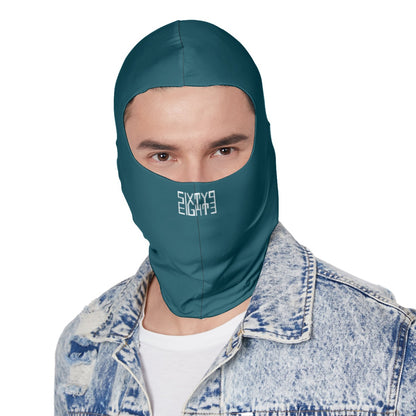 Sixty Eight 93 Logo White Dark Teal Balaclava Face Mask