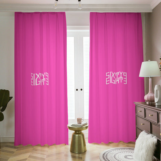 Sixty Eight 93 Fuchsia Blackout Curtains with Hooks