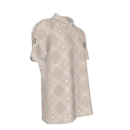 Sixty Eight 93 Logo Black Geo Brown Button Up Shirt