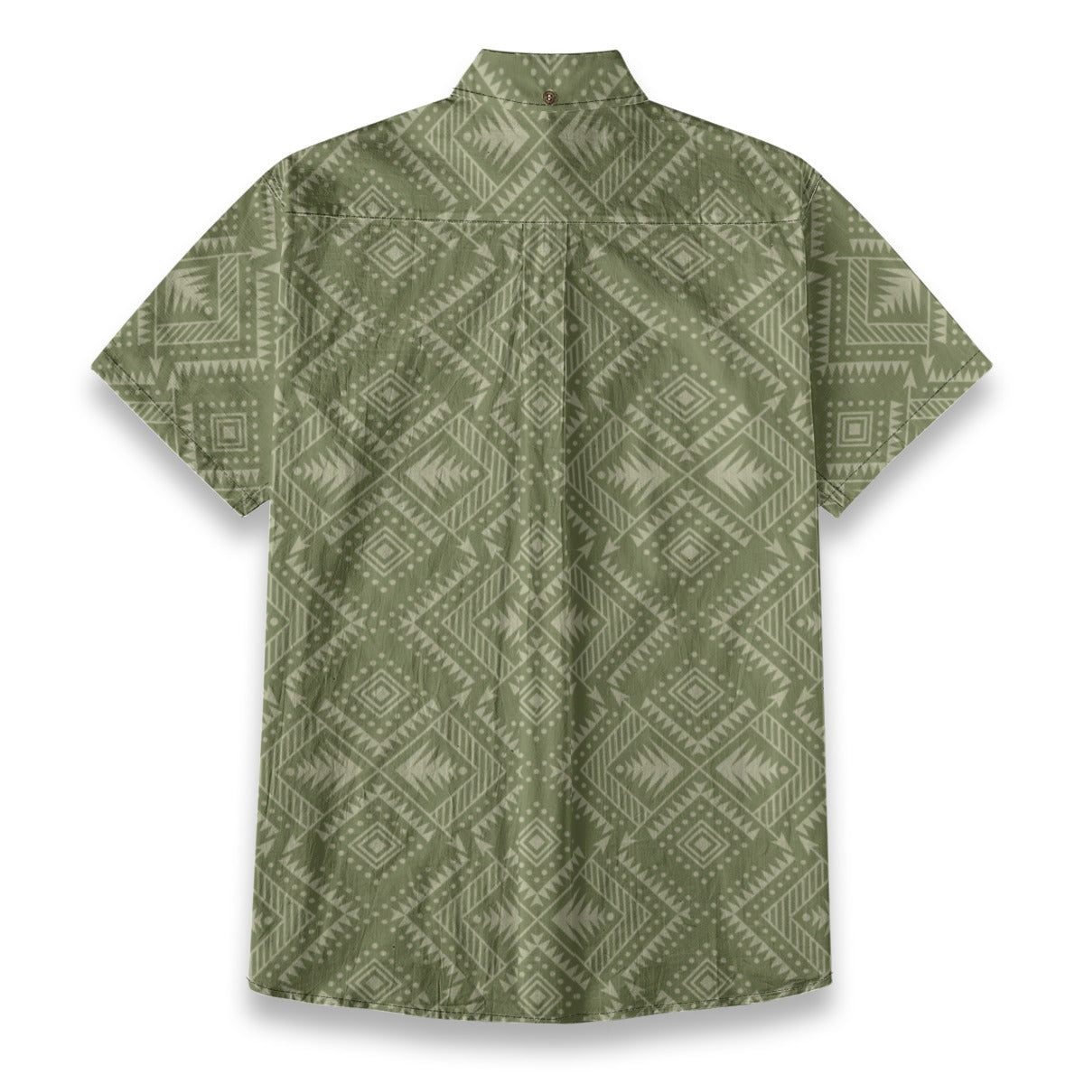 Sixty Eight 93 Logo White Camo Green Grullo Cotton Button Up Shirt