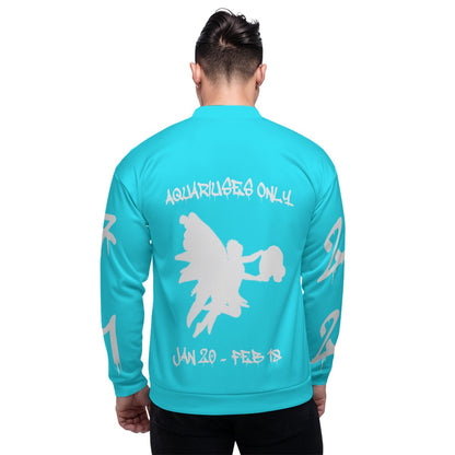 Sixty Eight 93 Aquariuses Only 2.0 Unisex Bomber Jacket (Black)