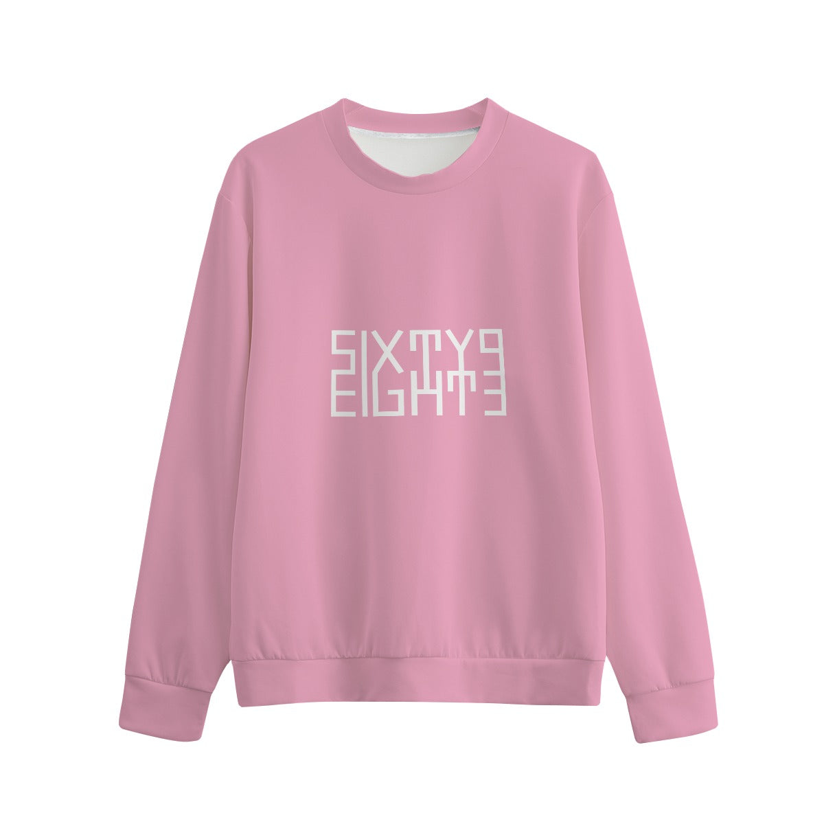 Sixty Eight 93 Logo White Pink Unisex O-Neck Sweatshirt