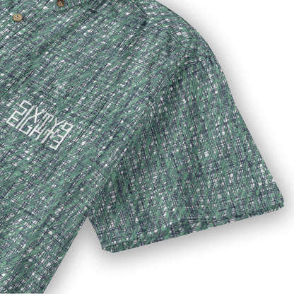 Sixty Eight 93 Logo White Wintergreen Dream Cotton Button Up Shirt