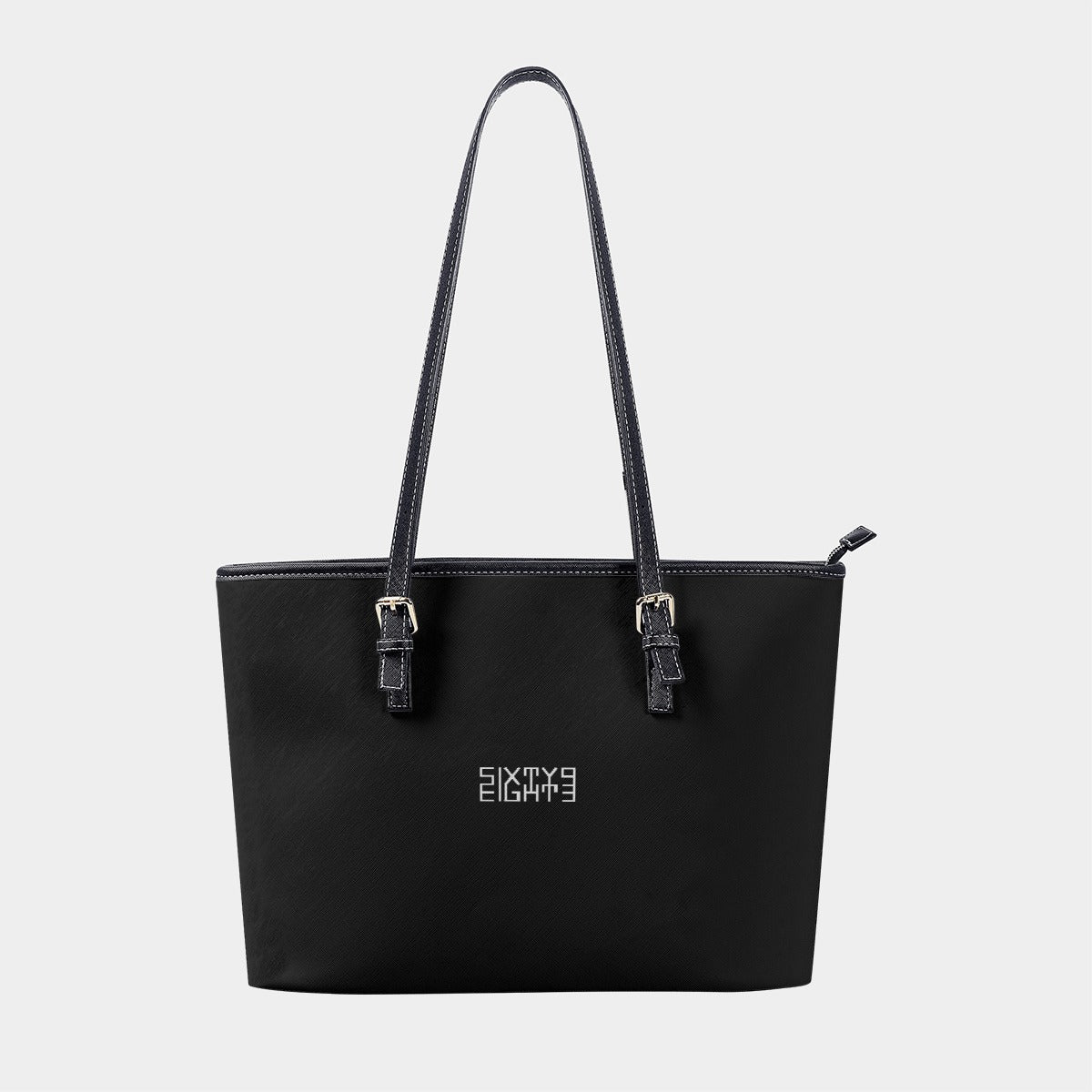 Sixty Eight 93 Logo White Black Women's Tote Bag | PU