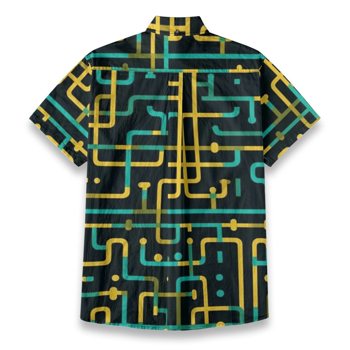 Sixty Eight 93 Logo White & Black Verdigris Cotton Button Up Shirt