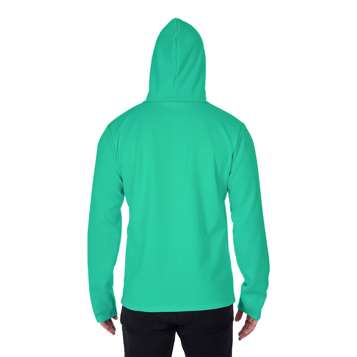 Sixty Eight 93 Sea Green Men's Heavy Fleece Hoodie With Mask