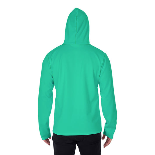 Sixty Eight 93 Sea Green Men's Heavy Fleece Hoodie With Mask