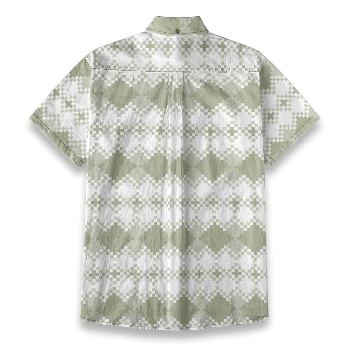 Sixty Eight 93 Logo Black Pale Silver Diamond Cotton Button Up Shirt