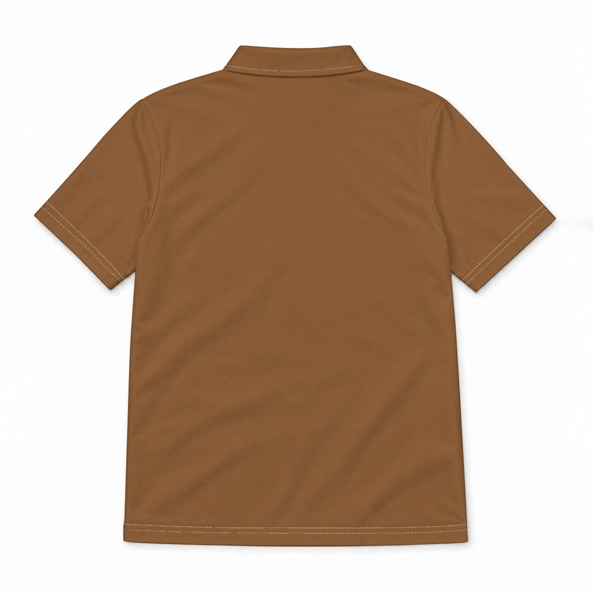 Sixty Eight 93 Logo White Chocolate Brown Men's Cotton Polo Shirt
