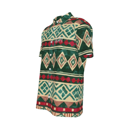 Sixty Eight 93 Logo White Tribal Button Up Shirt