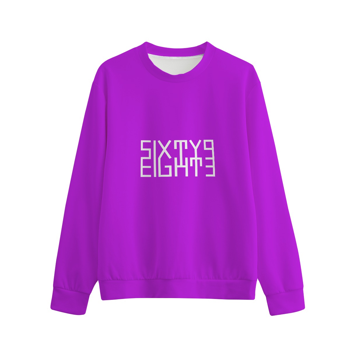 Sixty Eight 93 Logo White Purple Unisex O-Neck Sweatshirt