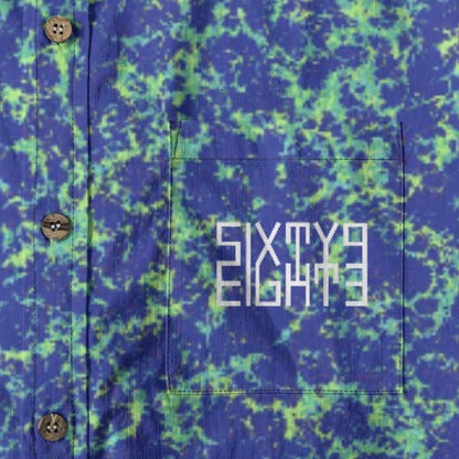 Sixty Eight 93 Logo White Liberty Infrared Cotton Button Up Shirt