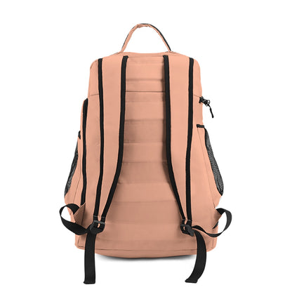 Sixty Eight 93 Logo White Peach Multifunctional Oxford Backpack