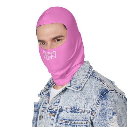 Sixty Eight 93 Logo White Pink Balaclava Face Mask