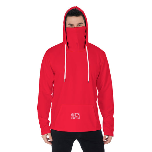 Sixty Eight 93 Red Men's Heavy Fleece Hoodie With Mask