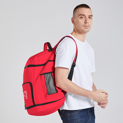 Sixty Eight 93 Logo White Red Multifunctional Oxford Backpack