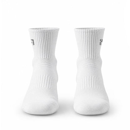 Sixty Eight 93 Logo Black White Embroidery Cotton Sports Quarter Socks