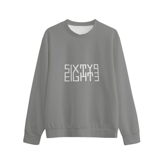 Sixty Eight 93 Logo White Grey Unisex O-Neck Sweatshirt