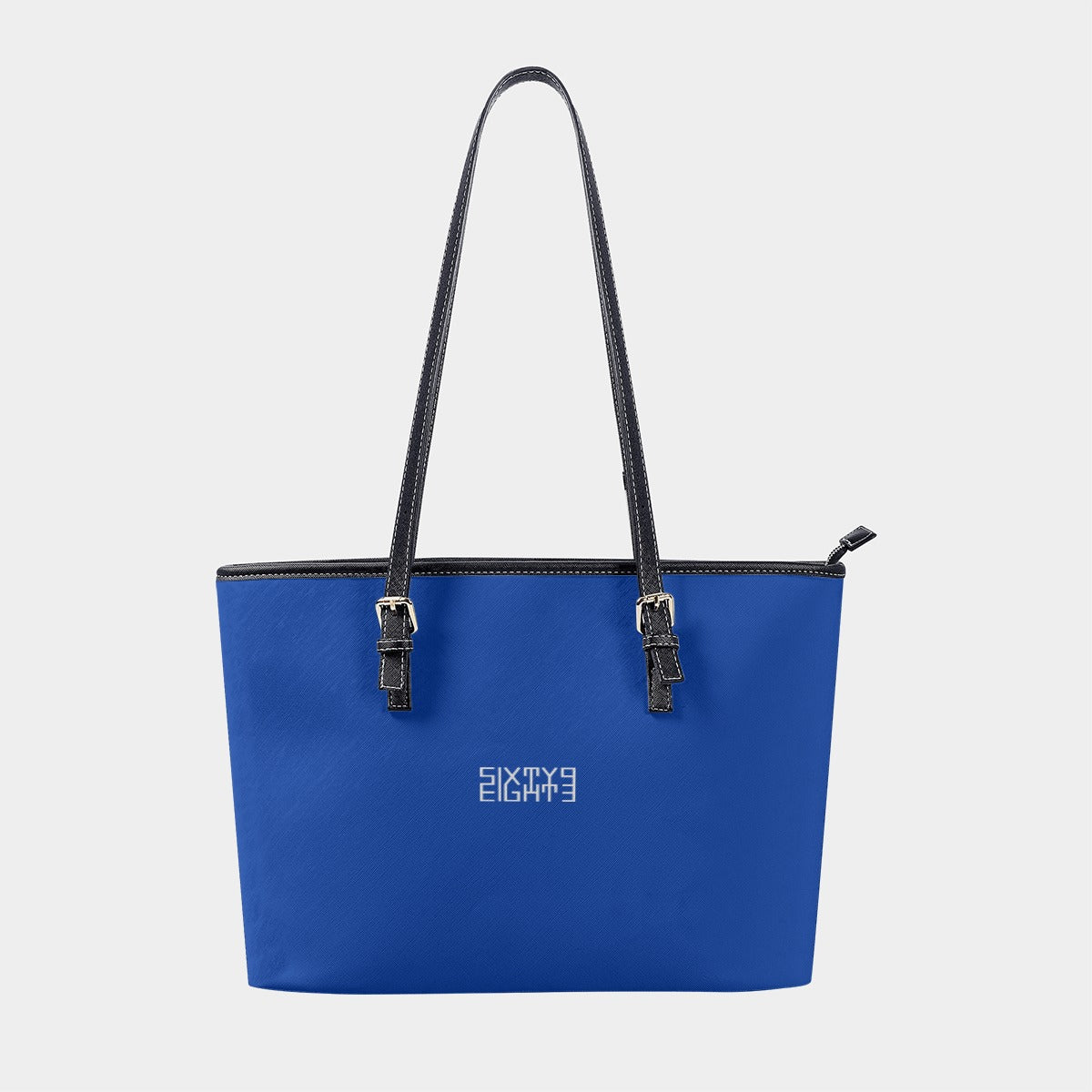 Sixty Eight 93 Logo White Blue Women's Tote Bag | PU