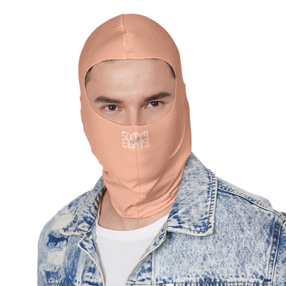 Sixty Eight 93 Logo White Peach Balaclava Face Mask