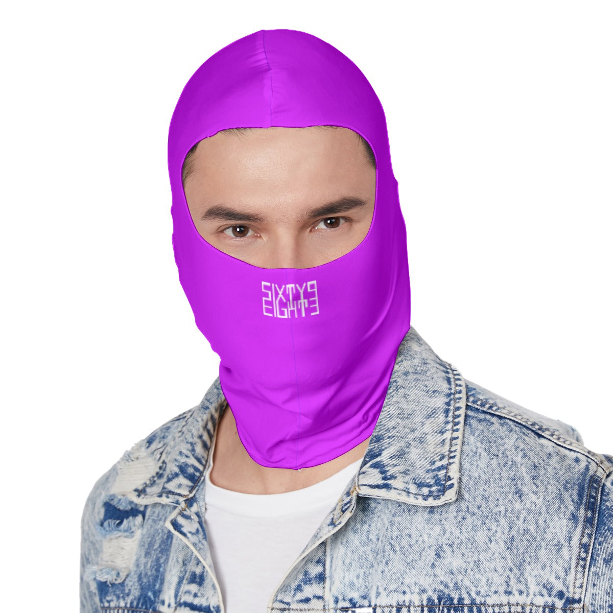 Sixty Eight 93 Logo White Grape Balaclava Face Mask