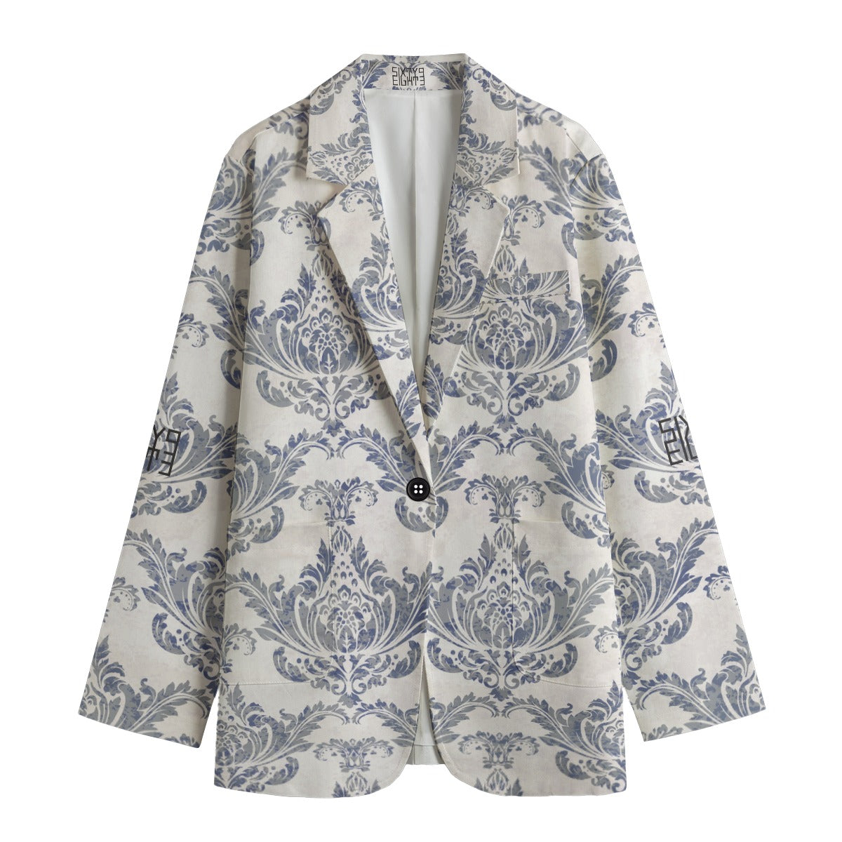 Sixty Eight 93 Floral Blue Creme Women's Leisure Blazer