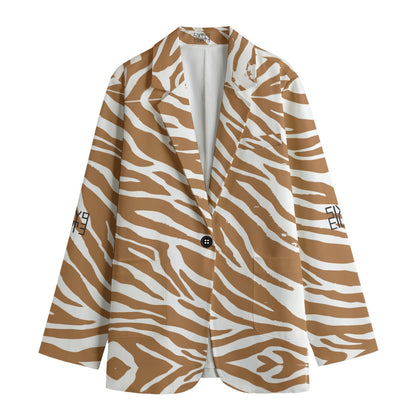Sixty Eight 93 Zebra Brown Women's Leisure Blazer