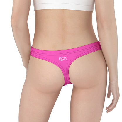 Sixty Eight 93 Logo White Fuchsia Women's Low Cut Thong