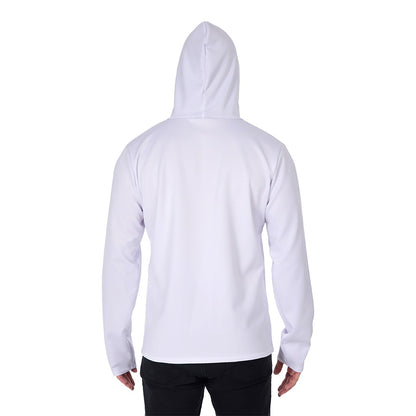Sixty Eight 93 White Men's Heavy Fleece Hoodie With Mask