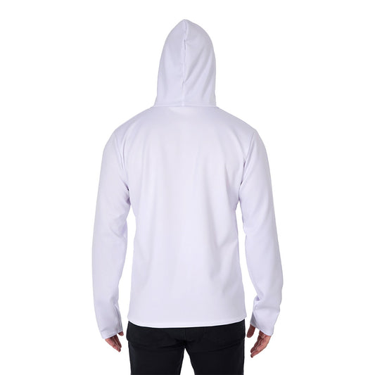 Sixty Eight 93 White Men's Heavy Fleece Hoodie With Mask