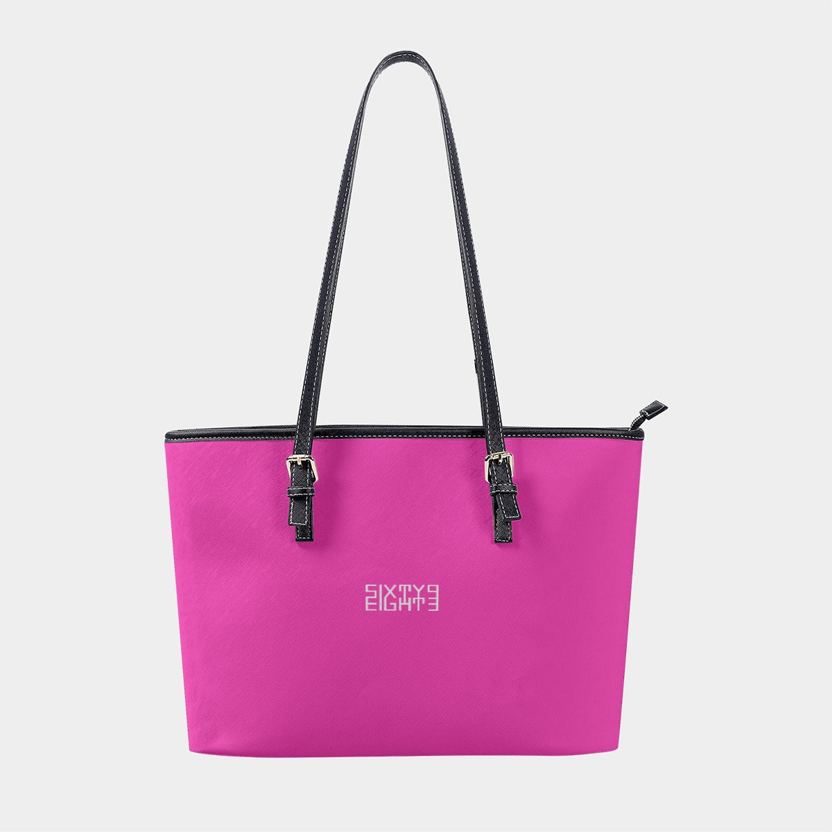 Sixty Eight 93 Logo White Fuchsia Women's Tote Bag | PU