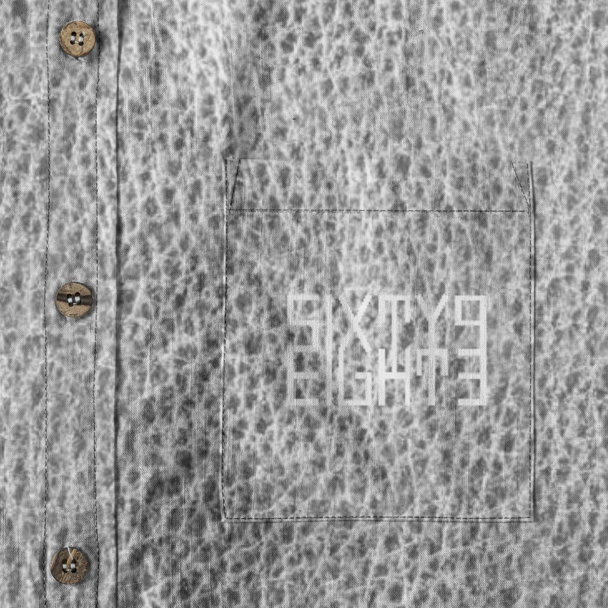 Sixty Eight 93 Logo White Old Silver Platinum Cotton Button Up Shirt