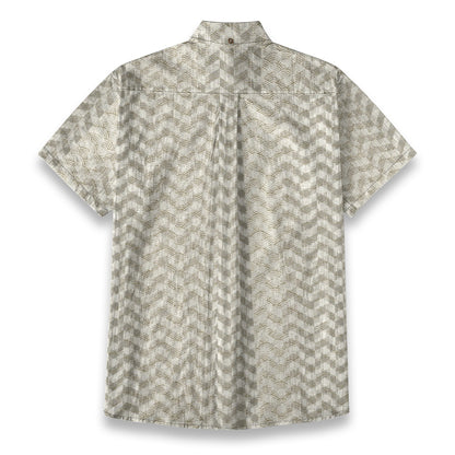 Sixty Eight 93 Logo White QS Timberwolf Cotton Button Up Shirt