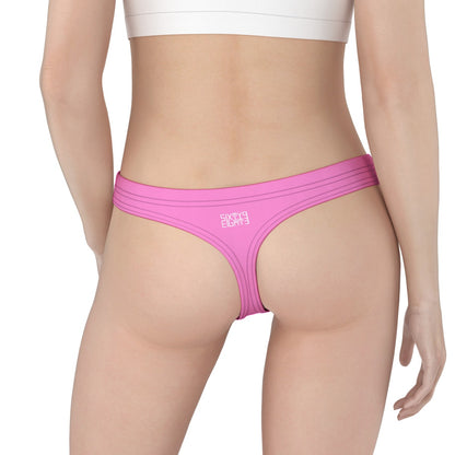 Sixty Eight 93 Logo White Pink Women's Low Cut Thong
